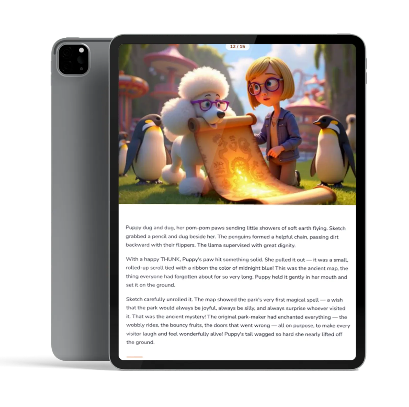 Story page on iPad
